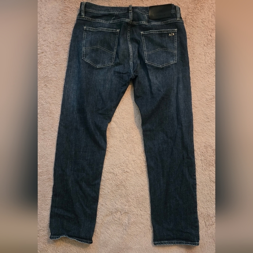 Armani Exchange Dark Blue Straight Jeans - Picture 3 of 5